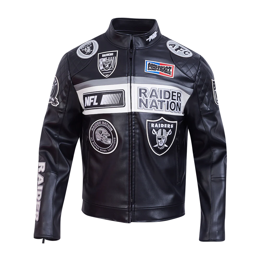 Pro Standard - NFL Las Vegas Raiders Men's Moto Jacket - Black Pro Standard