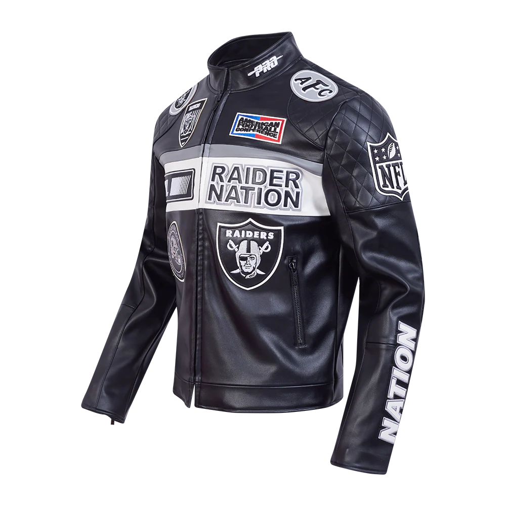 Pro Standard - NFL Las Vegas Raiders Men's Moto Jacket - Black Pro Standard