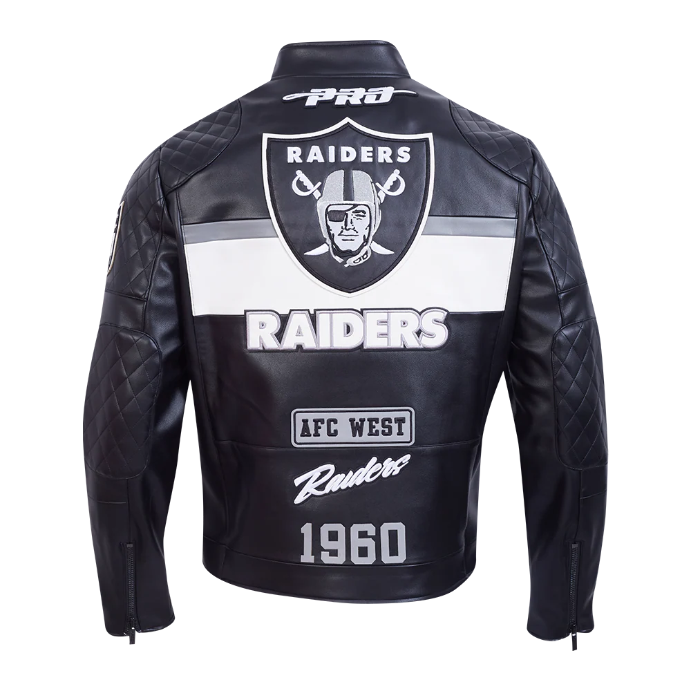 Pro Standard - NFL Las Vegas Raiders Men's Moto Jacket - Black Pro Standard