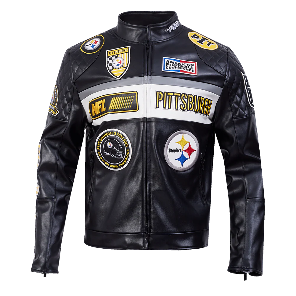 Pro Standard - NFL Pittsburgh Steelers Men's Moto Jacket - Black