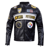 Pro Standard - NFL Pittsburgh Steelers Men's Moto Jacket - Black Pro Standard
