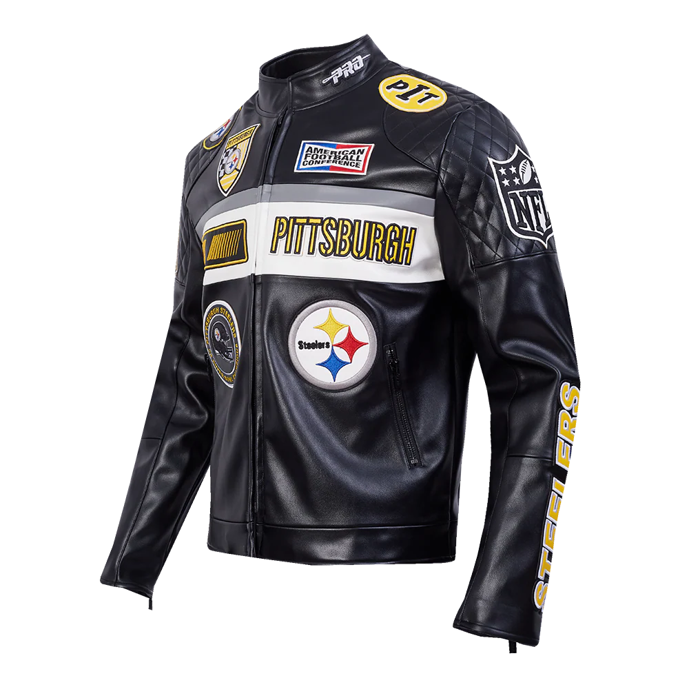 Pro Standard - NFL Pittsburgh Steelers Men's Moto Jacket - Black Pro Standard