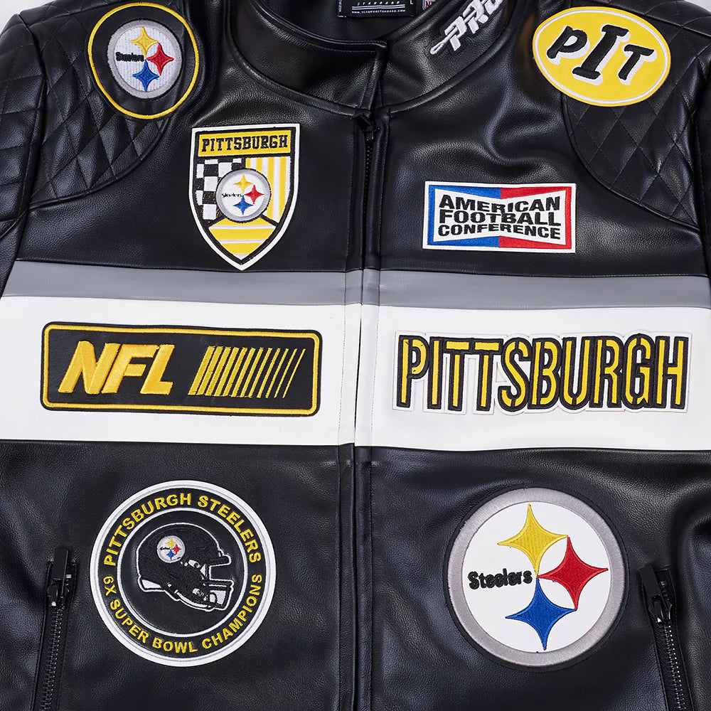 Pro Standard - NFL Pittsburgh Steelers Men's Moto Jacket - Black