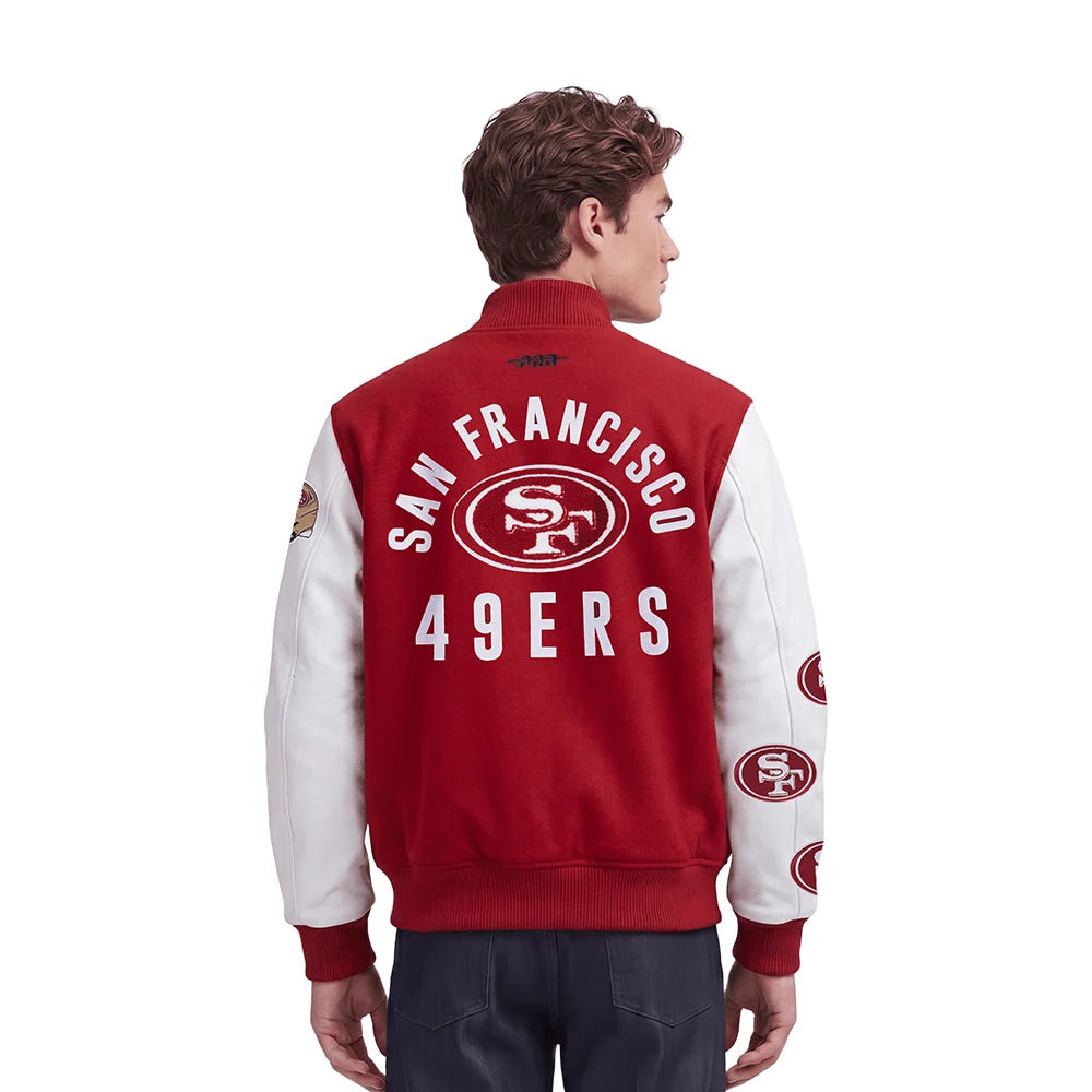 Pro Standard - NFL San Francisco 49ers All Pro Men's Varsity Jacket - Red/White