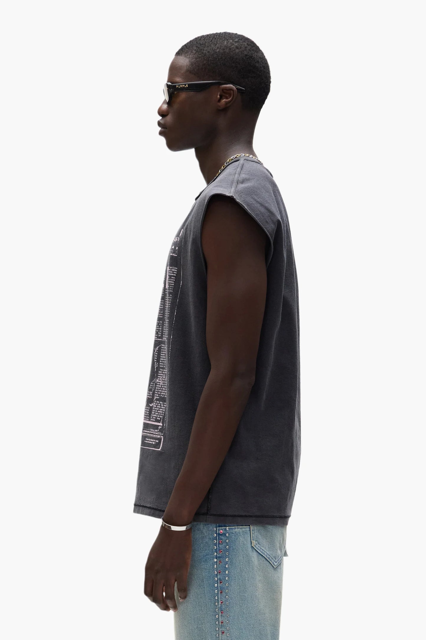 Purple Brand Good News Tank Top - Black - P103-TBGN325