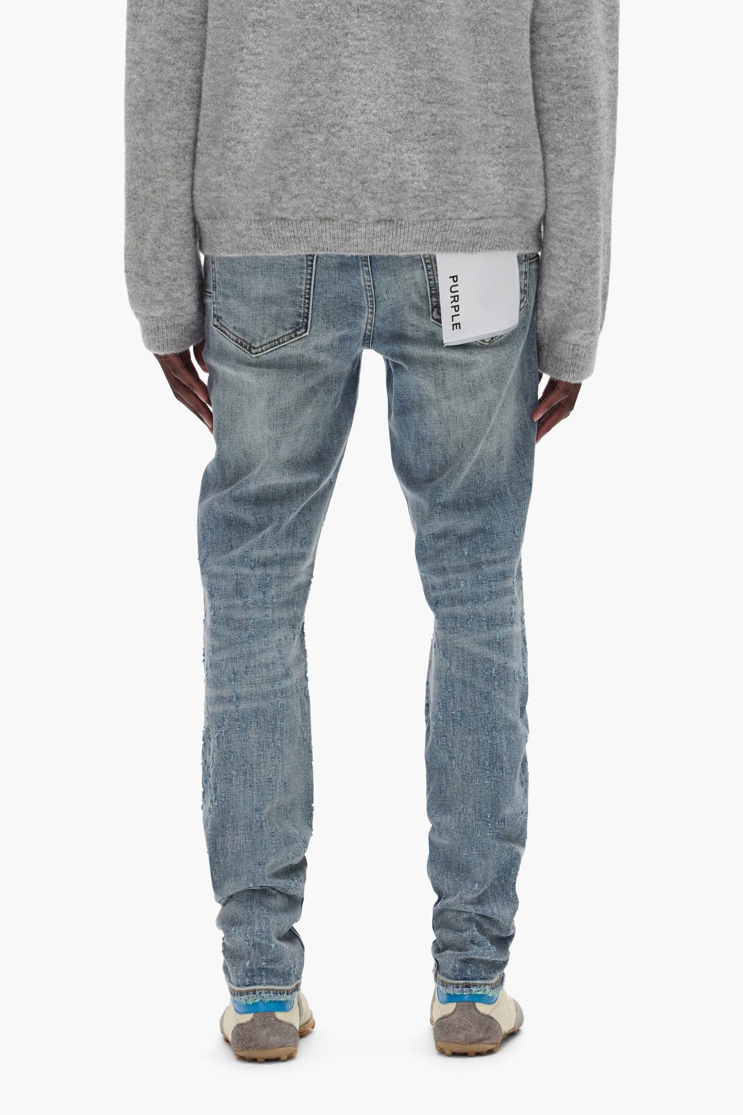 Purple Brand P001 Color Weft Buckshot - Mid Indigo - P001-CWBK425