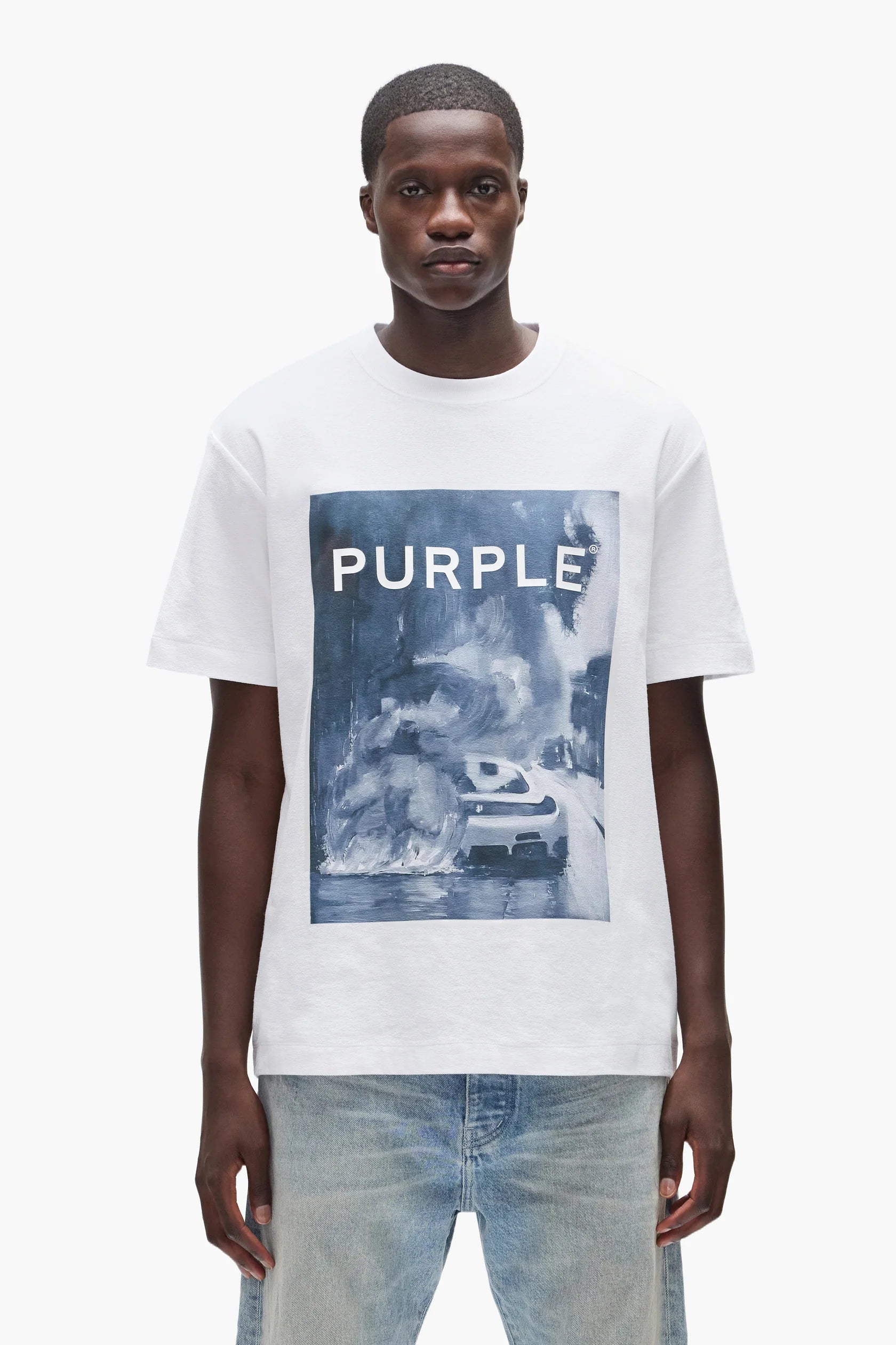 Purple Brand - Carefree Tee - White - P104-TBWC425 Purple Brand
