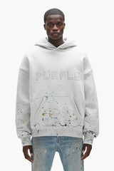 Purple Brand - Studded Gothic Camo Hoodie - Gray - P401-HFGC425 Purple Brand