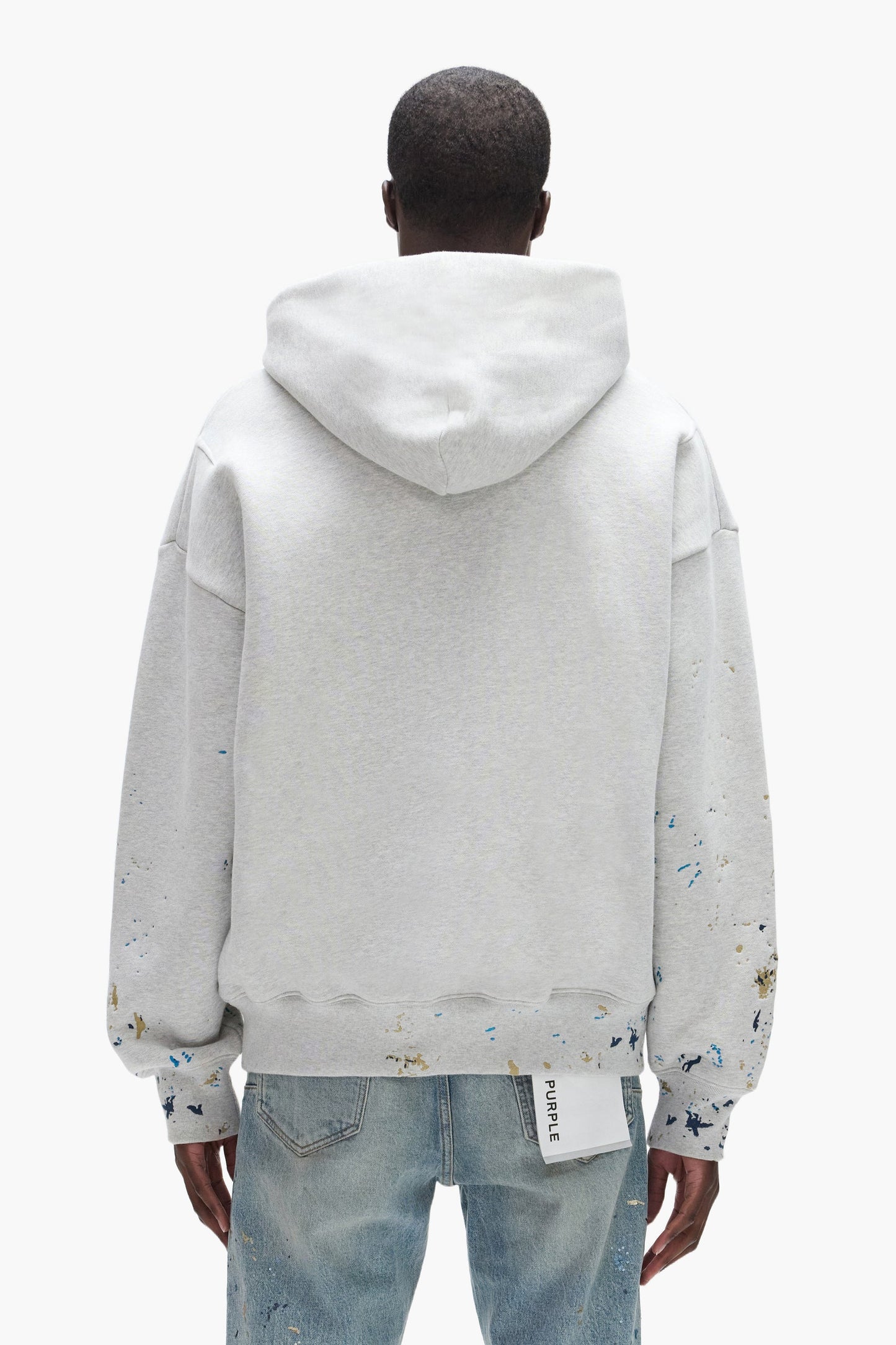 Purple Brand - Studded Gothic Camo Hoodie - Gray - P401-HFGC425 Purple Brand