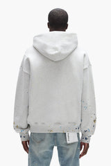 Purple Brand - Studded Gothic Camo Hoodie - Gray - P401-HFGC425 Purple Brand