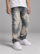 Fwrd - Kid's Dove Relaxed Jeans