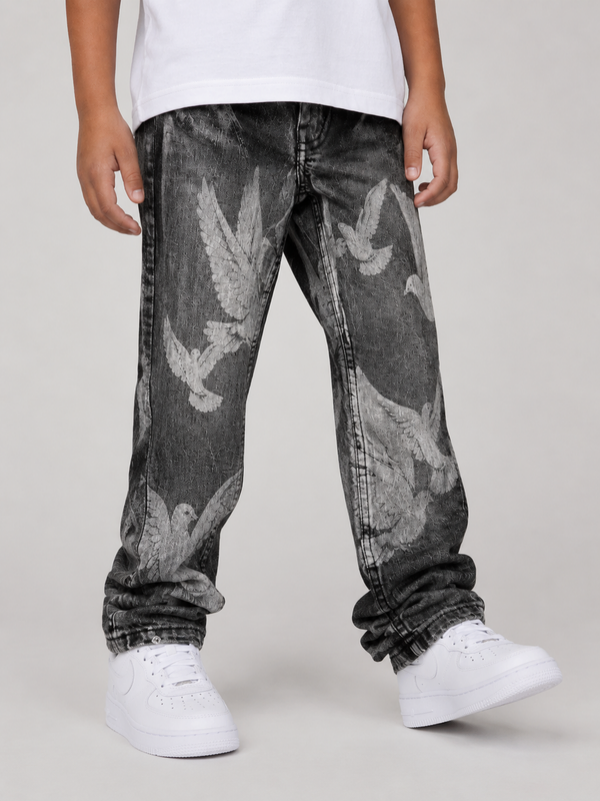 Fwrd - Kid's Dove Relaxed Jeans