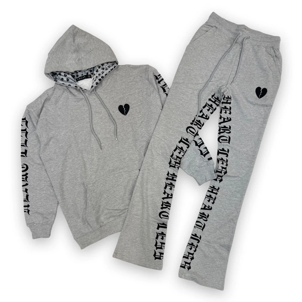 Focus Jeans - Heartless Stacked Terry Jogging Set - Grey