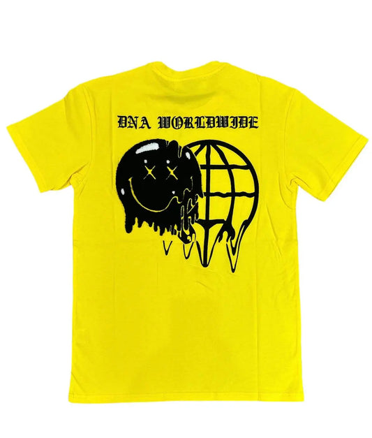 Dna Men Worldwide Drip T-Shirt (Yellow / Black) - BLVD