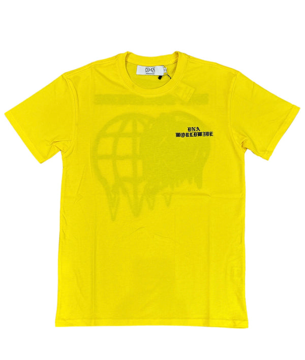 Dna Men Worldwide Drip T-Shirt (Yellow / Black)