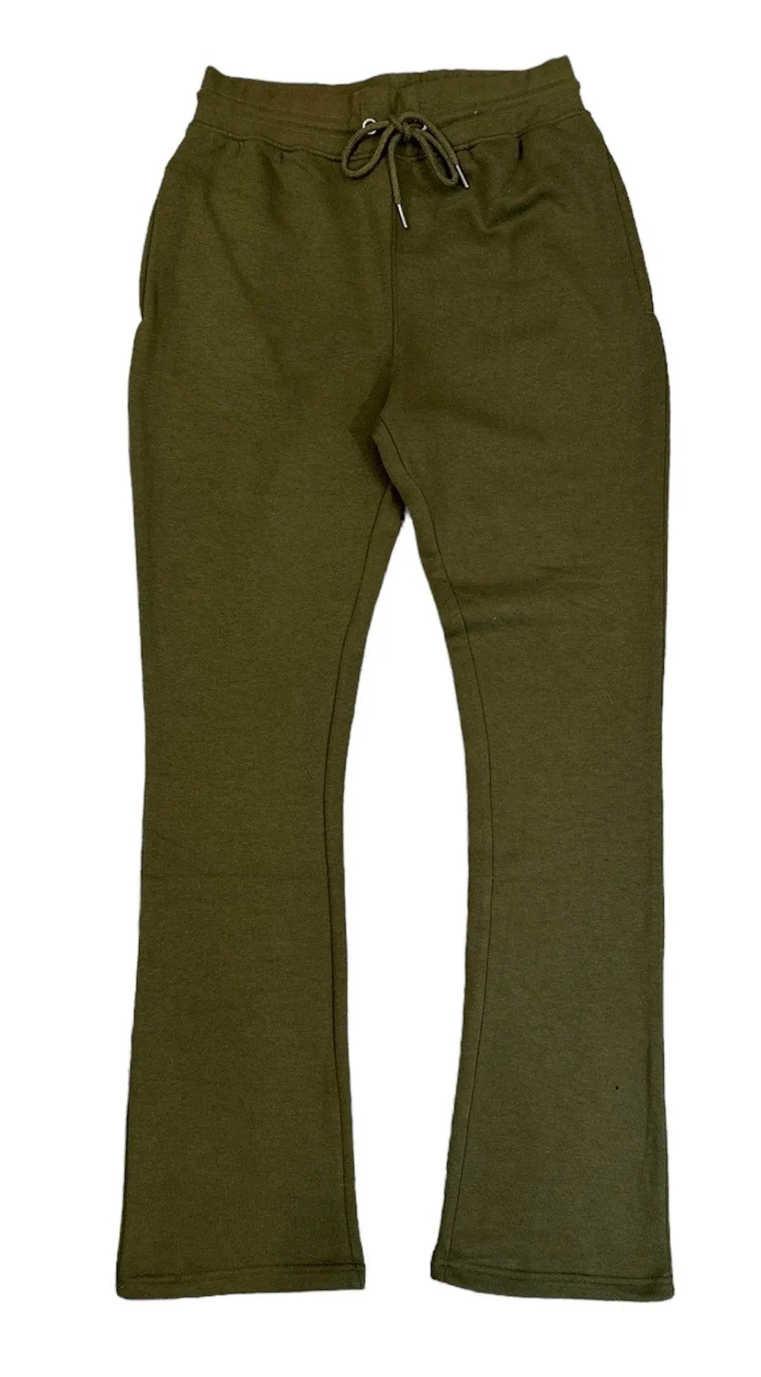 EV Men Stacked Fleece Jogger - Olive - BLVD