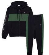 Lacoste Men's Colorblock Zip-Up Hoodie & Sweatpants Set - Navy Blue Green MI7 - BLVD