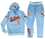 Pro Standard - St. Louis Cardinals Script Tail Hoodie & Sweatpants Set - University Blue