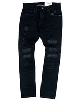 Fwrd Denim Men Washed Up Slim Fit Jeans - Black