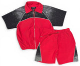 Kindred - Rhinestone Nylon Shirt Short Set