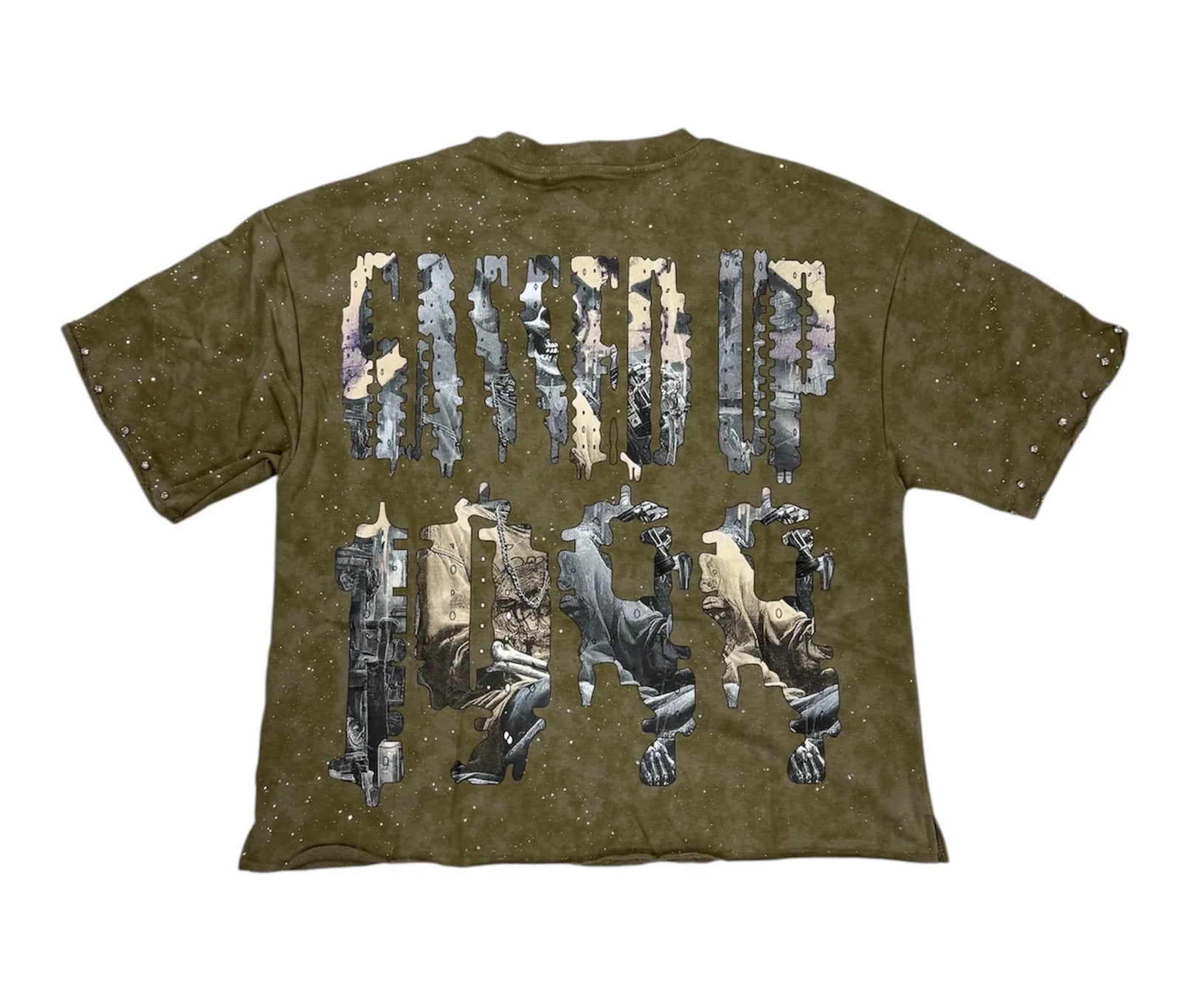 Bkys - Men's "Gassed" F-terry Cropped T-shirt