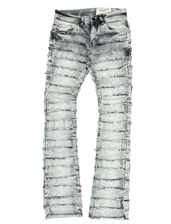 Fwrd Denim Men Stacked Double Take Jeans - Grey