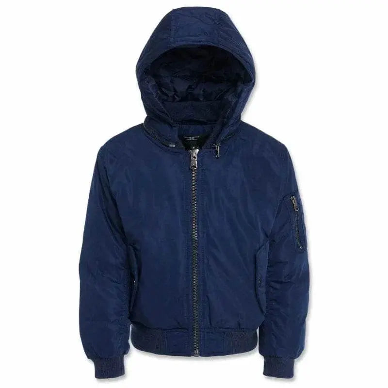 Jordan Craig - Kids Squadron Hooded Bomber Jacket - Navy - BLVD
