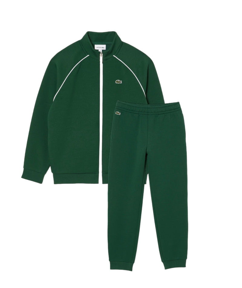Lacoste Kids' Zip-Up Sweatshirt & Contrast Accent Sweatpants - Green 132