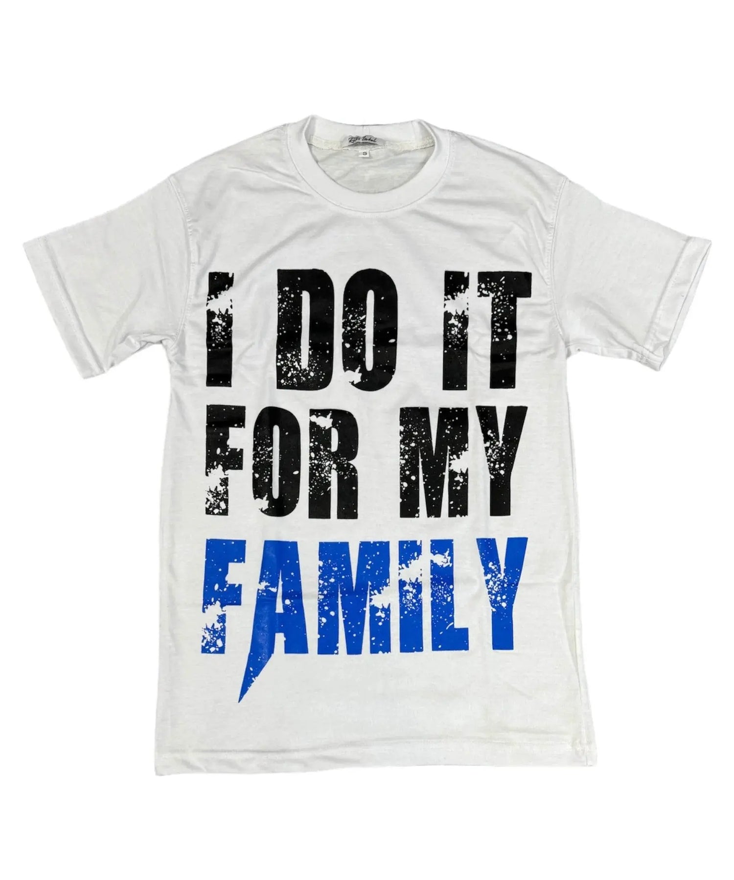 Retro Label Family Ss Tee - White Black Blue - BLVD