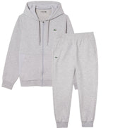 Lacoste Men’s SPORT Mesh Panels Hoodie & Sweatpants Set - Grey 9YA - BLVD