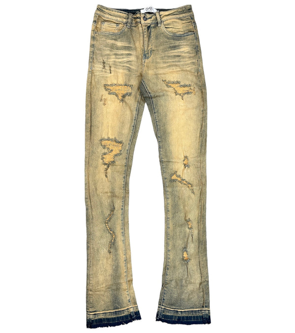 Dna Men Stacked Jeans ( Vintage / Maroon )