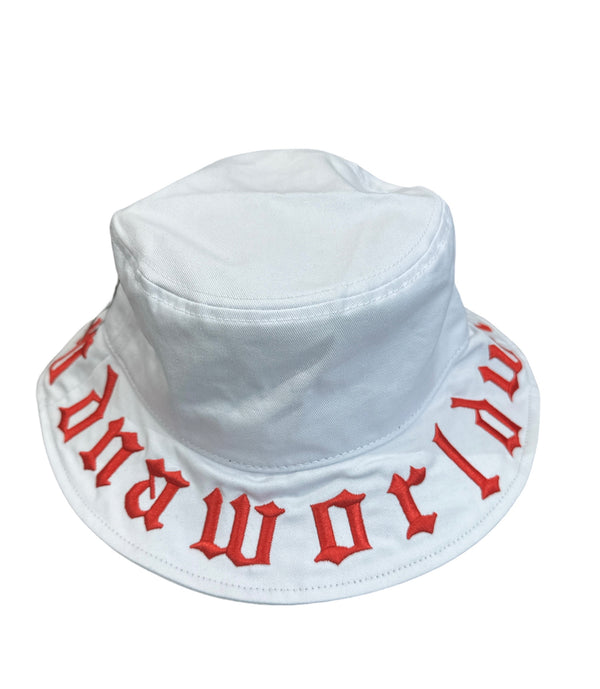 Dna Men Worldwide Bucket Hat - ( White / Red )