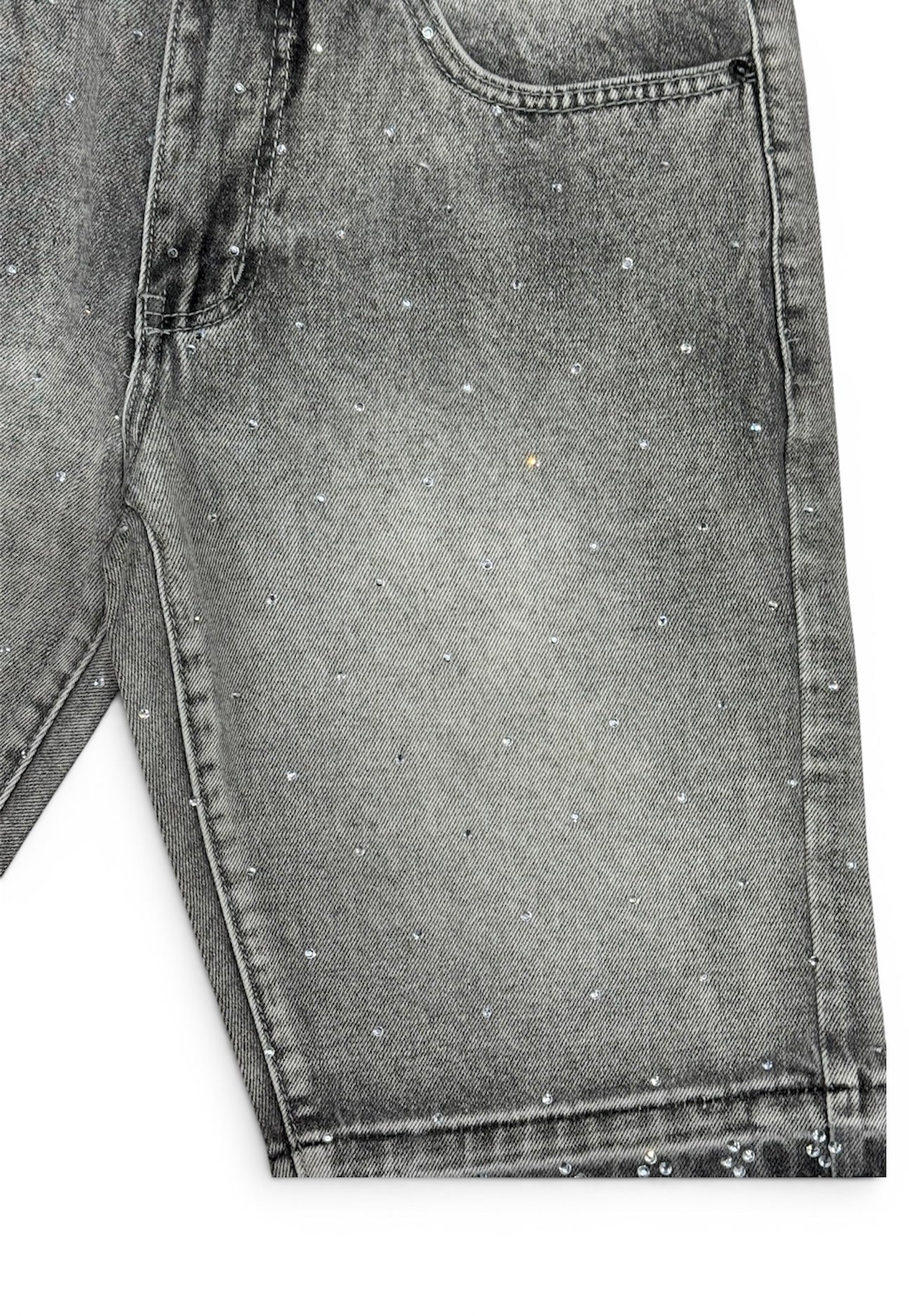 Kindred - Premium Rhinestone Short - Grey