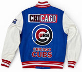 Pro Standard - Chicago Cubs Split Logo M Rib Wool Varsity Jacket - Royal Blue / Red