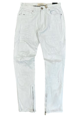 FWRD Denim Men Stacked Jeans With Zipper (White)