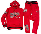 Pro Standard - Chicago Bulls Script Tail Hoodie & Sweatpants Set - Red Black