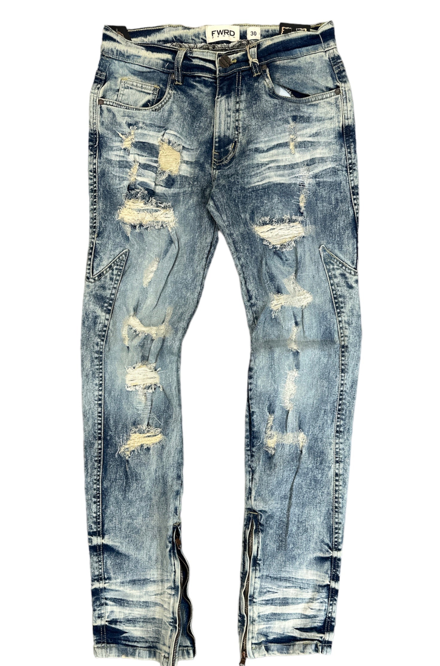 FWRD Denim Men Stacked Jeans With Zipper (Ice Tint) – BLVD