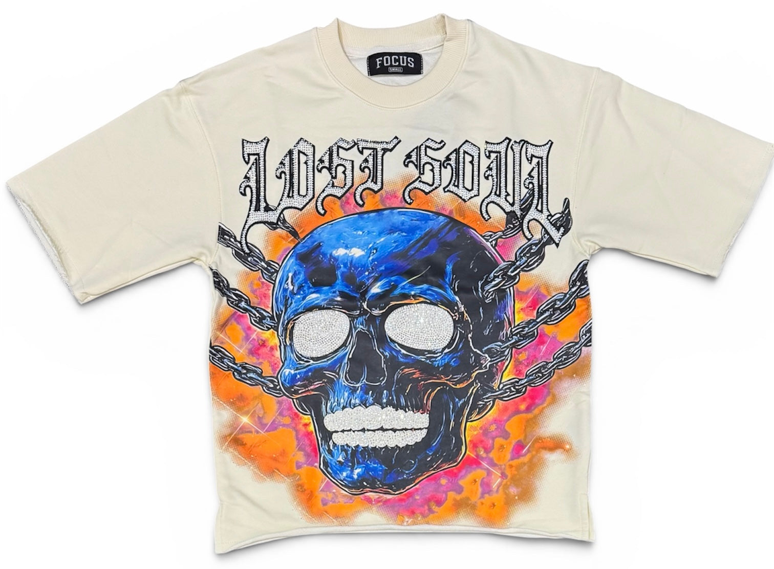 Focus - Lost Souls Rhinestone Cropped Tee