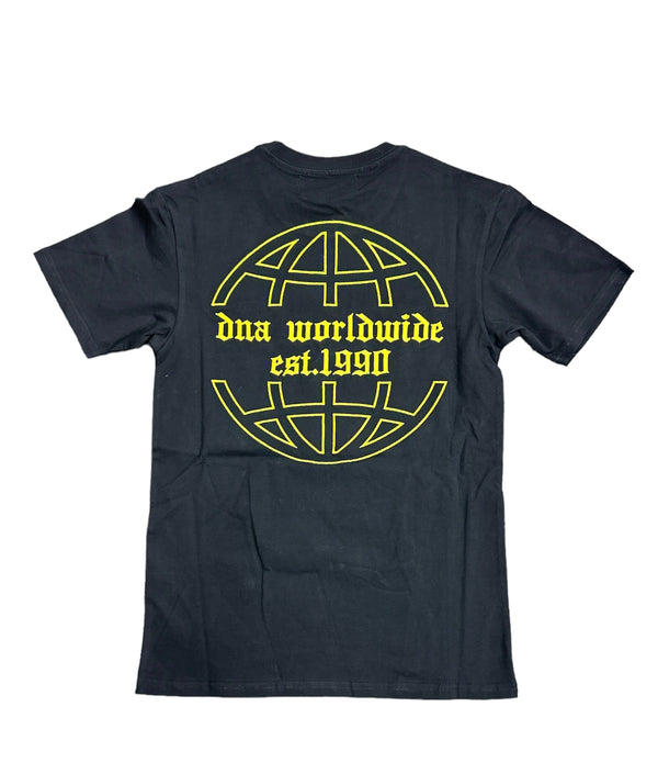 Dna Men Worldwide T-Shirt ( Black / Yellow )