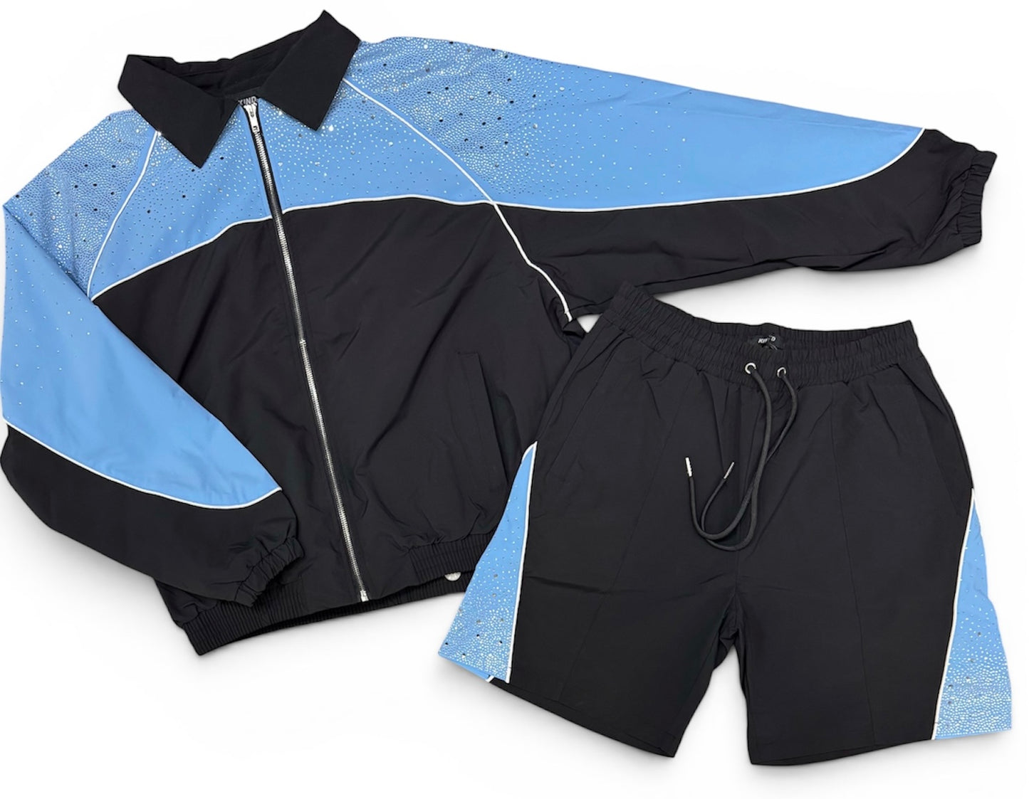Kindred - Rhinestone Nylon Jacket & Short Set