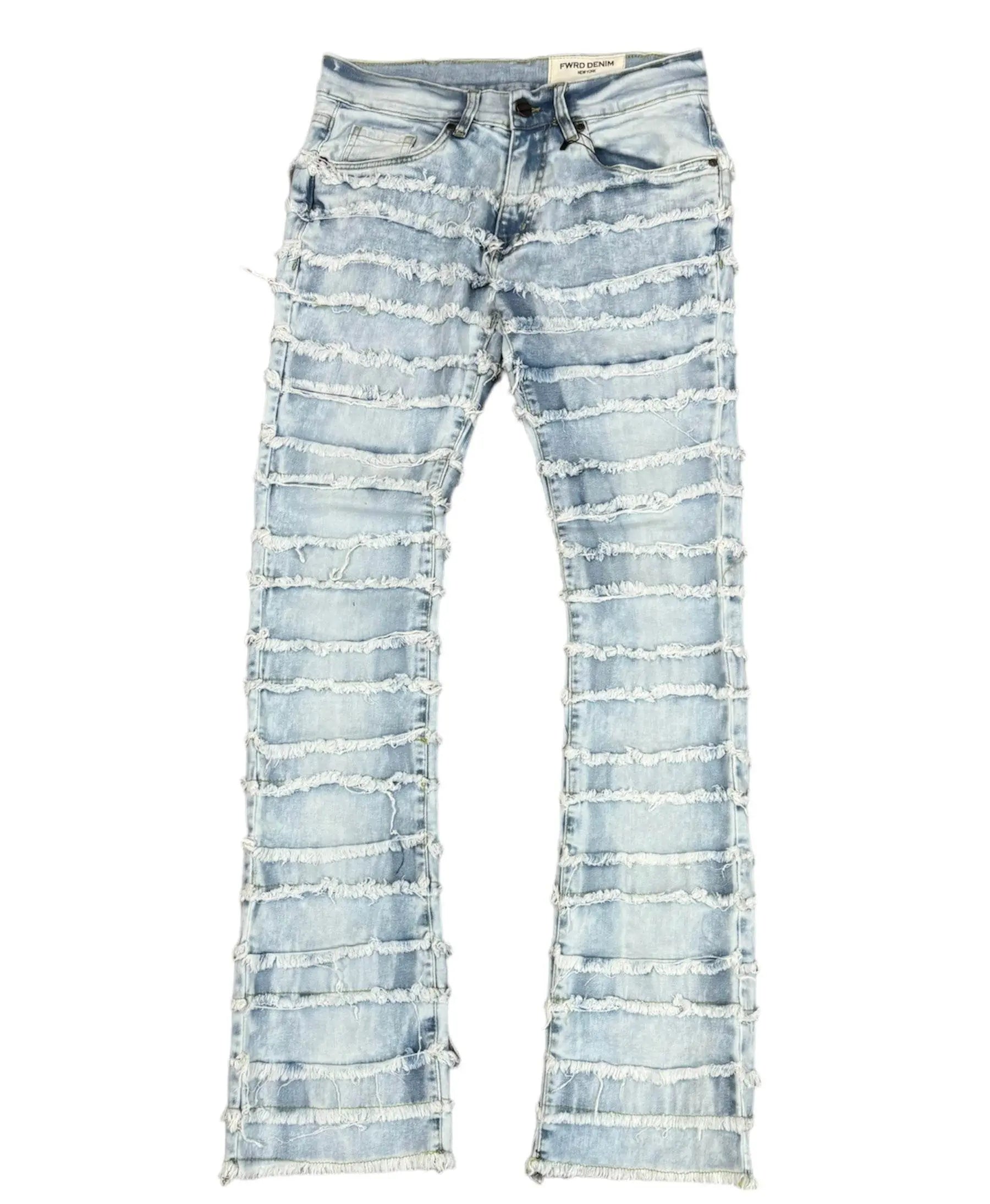 Fwrd Denim Men Stacked Double Take Jeans - Ice Blue - BLVD