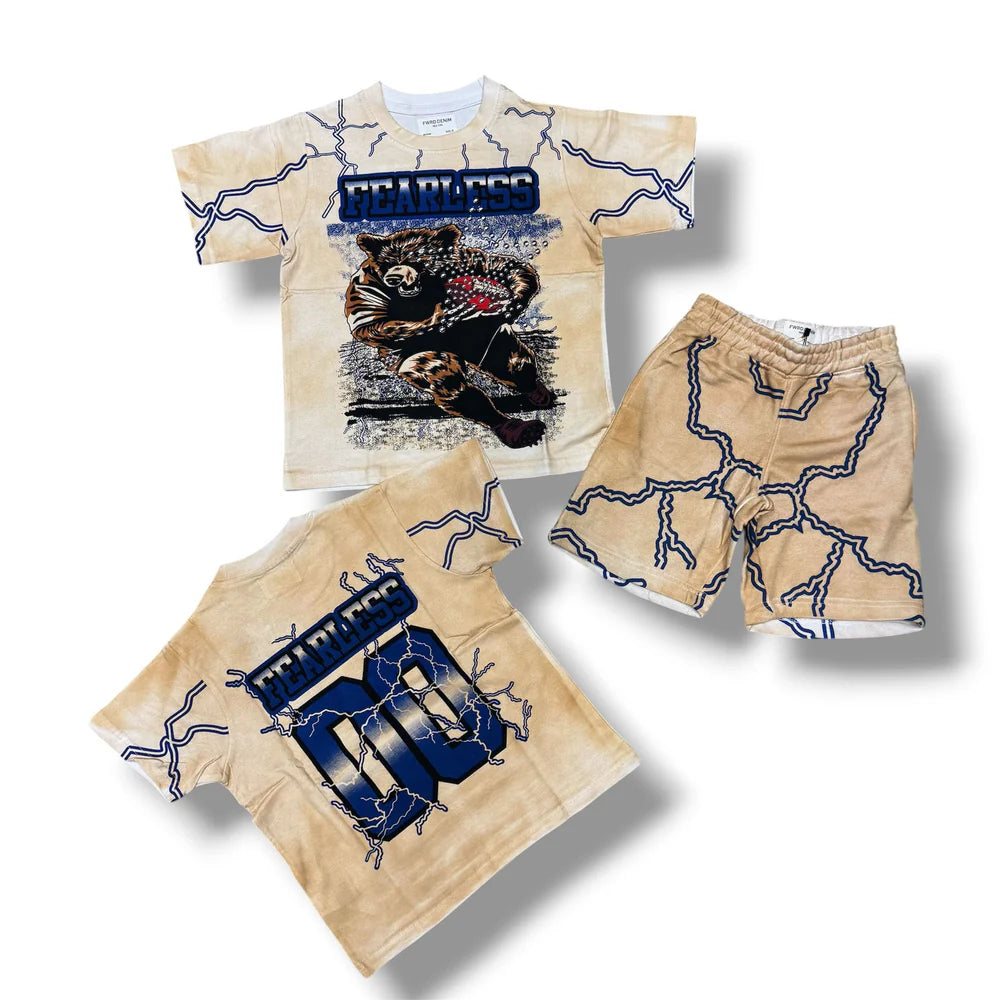 Fwrd - Kids Fearless Wash Cream Short Set