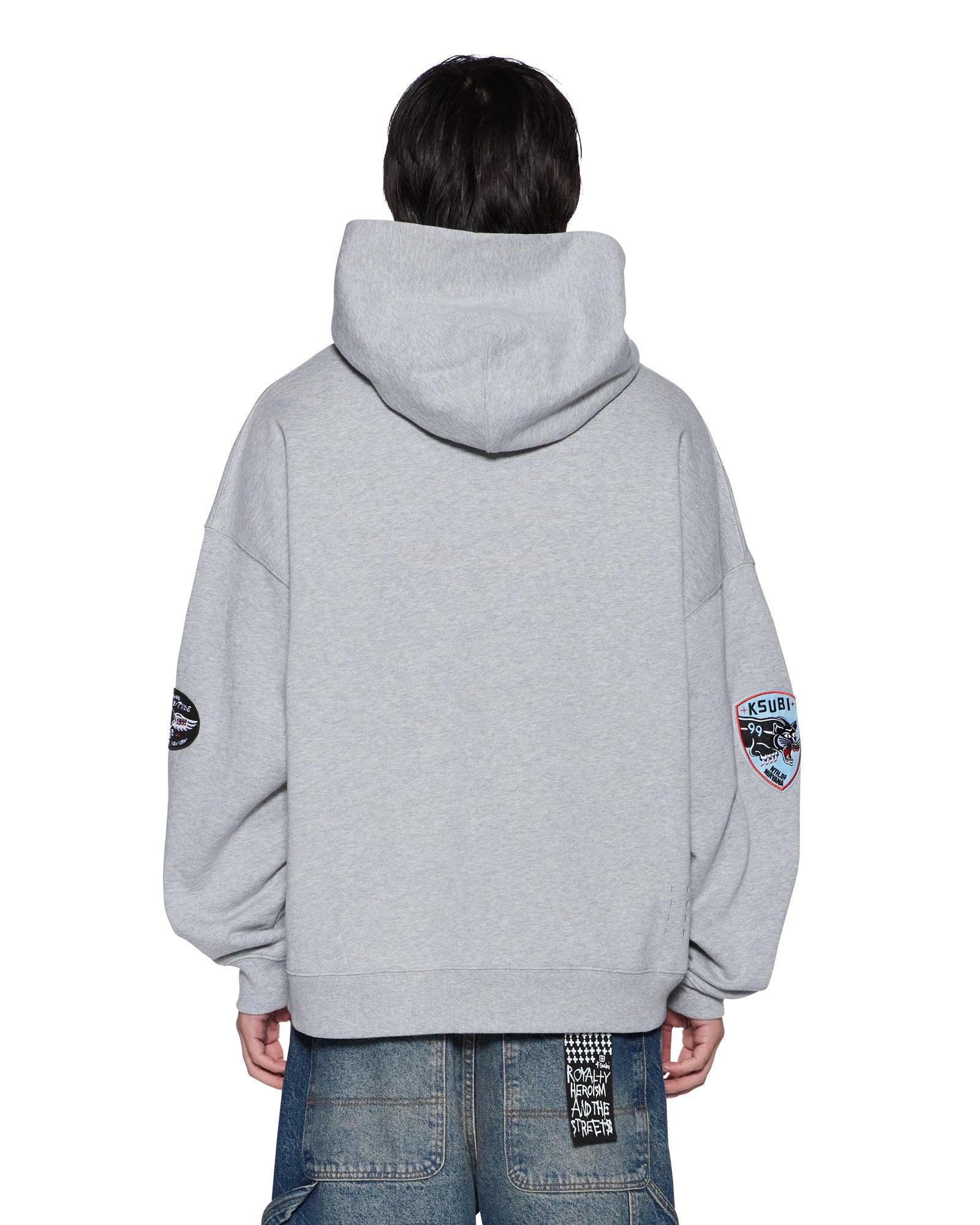 Ksubi - Patched Ekcess Hoodie Grey Marle - Grey KSUBI