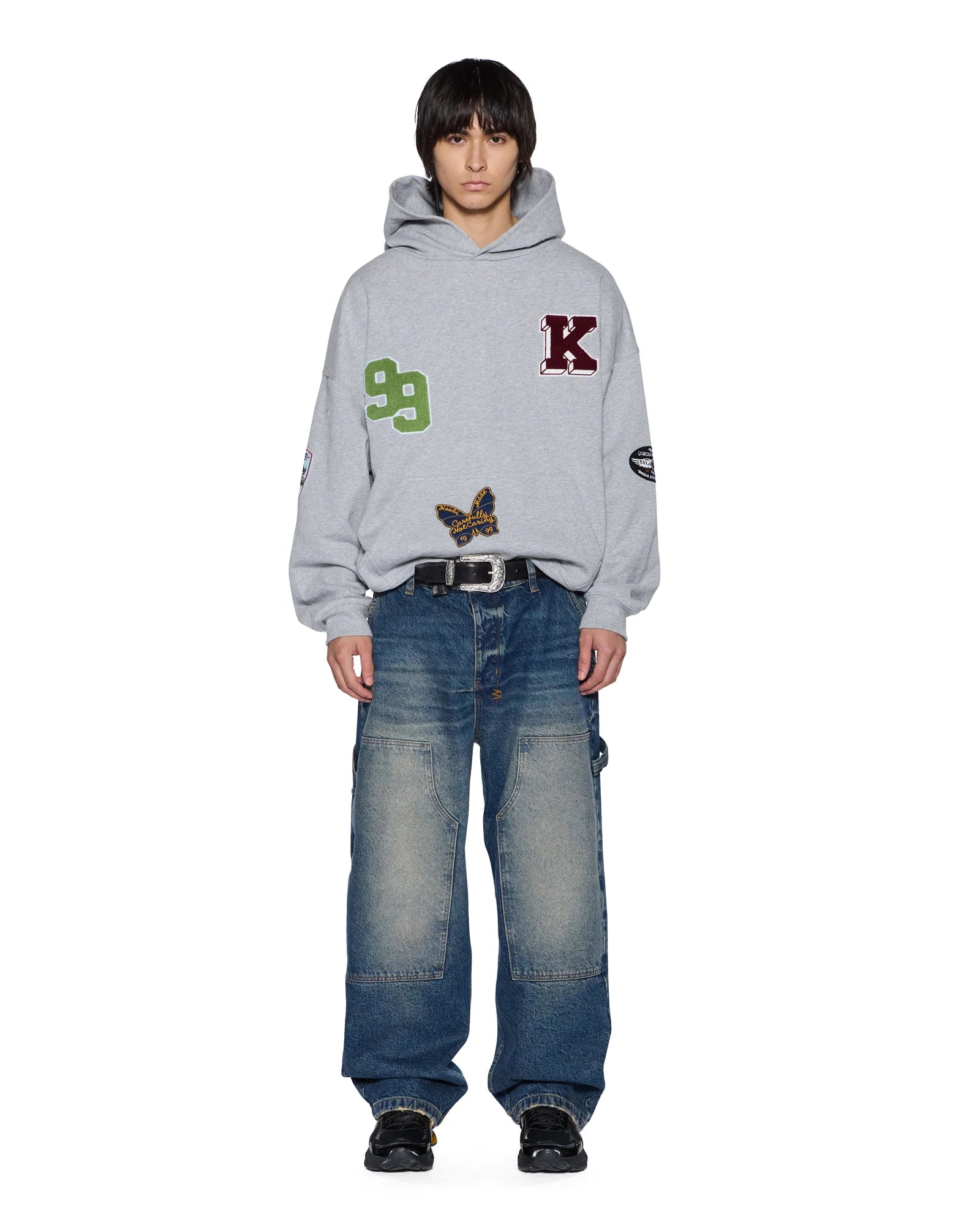 Ksubi - Patched Ekcess Hoodie Grey Marle - Grey KSUBI