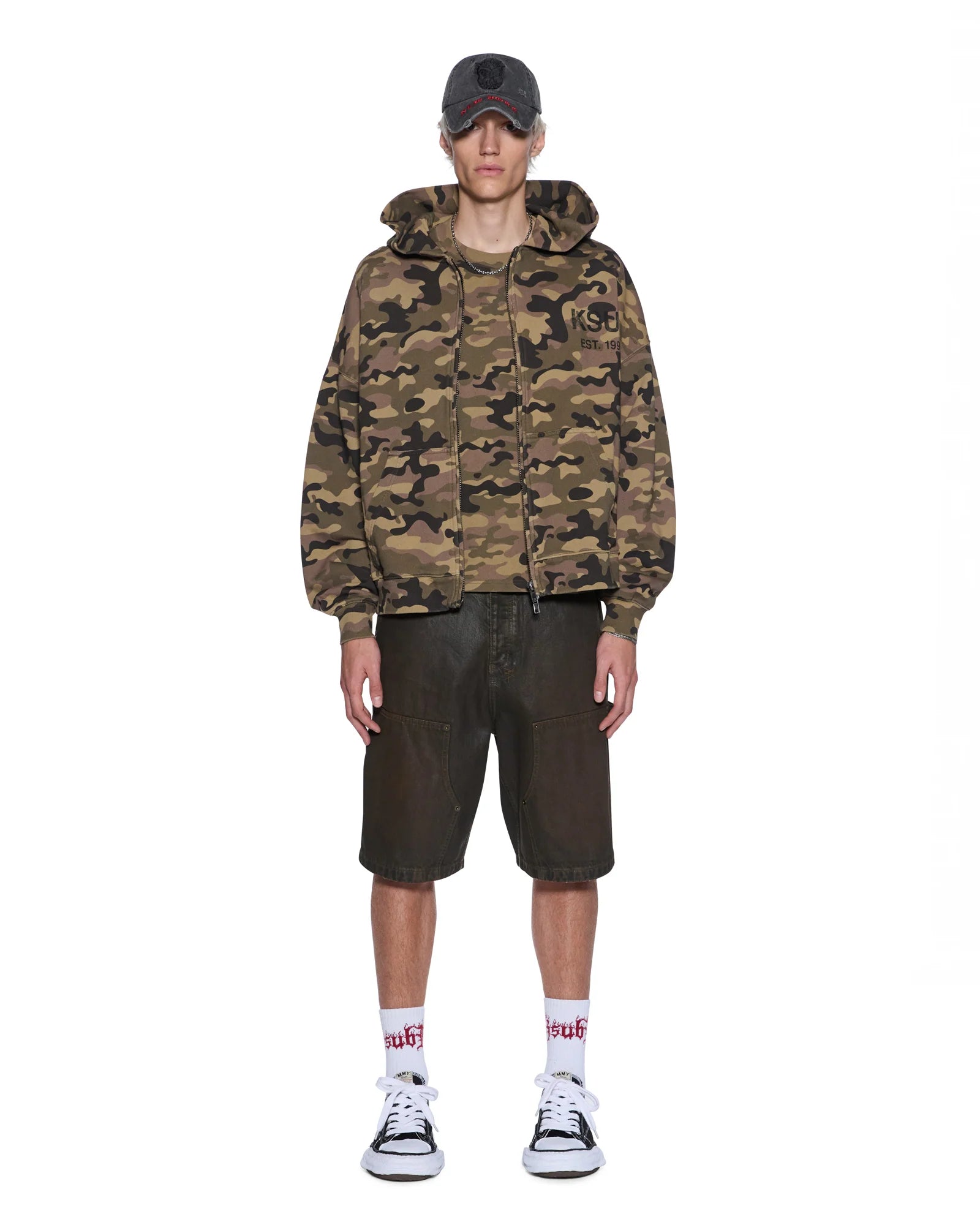 Ksubi -  Zip Thru Halen Hoodie - Camo KSUBI