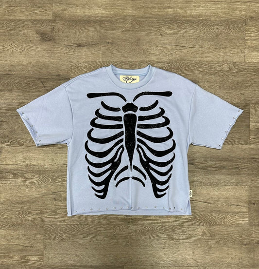 BKYS -"Hurt" F-terry Cropped T-shirt - Ice