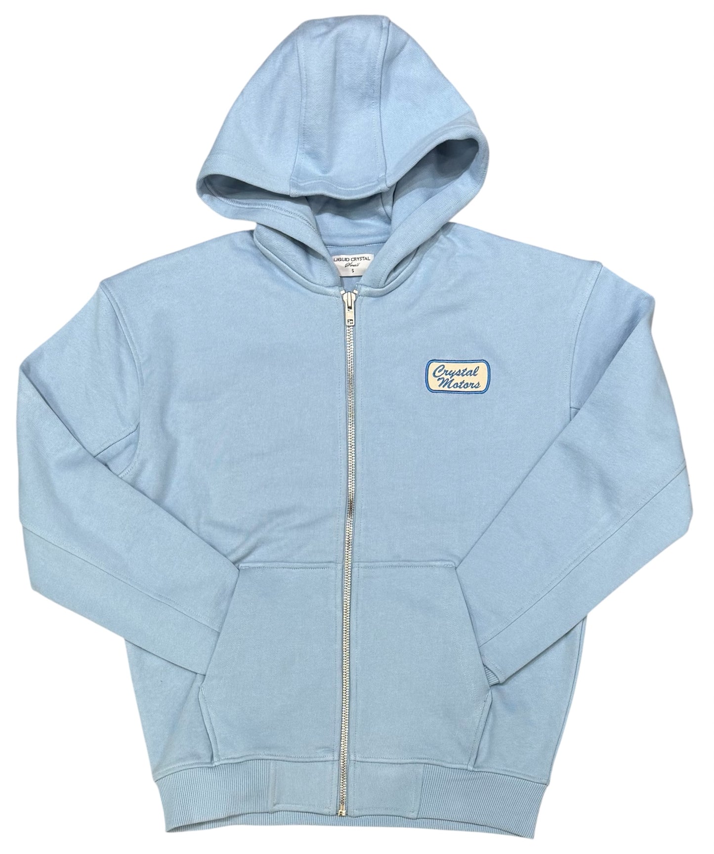 Liquid Crystal - Liquid Motors Service Zip Up Hoodie - Baby Blue