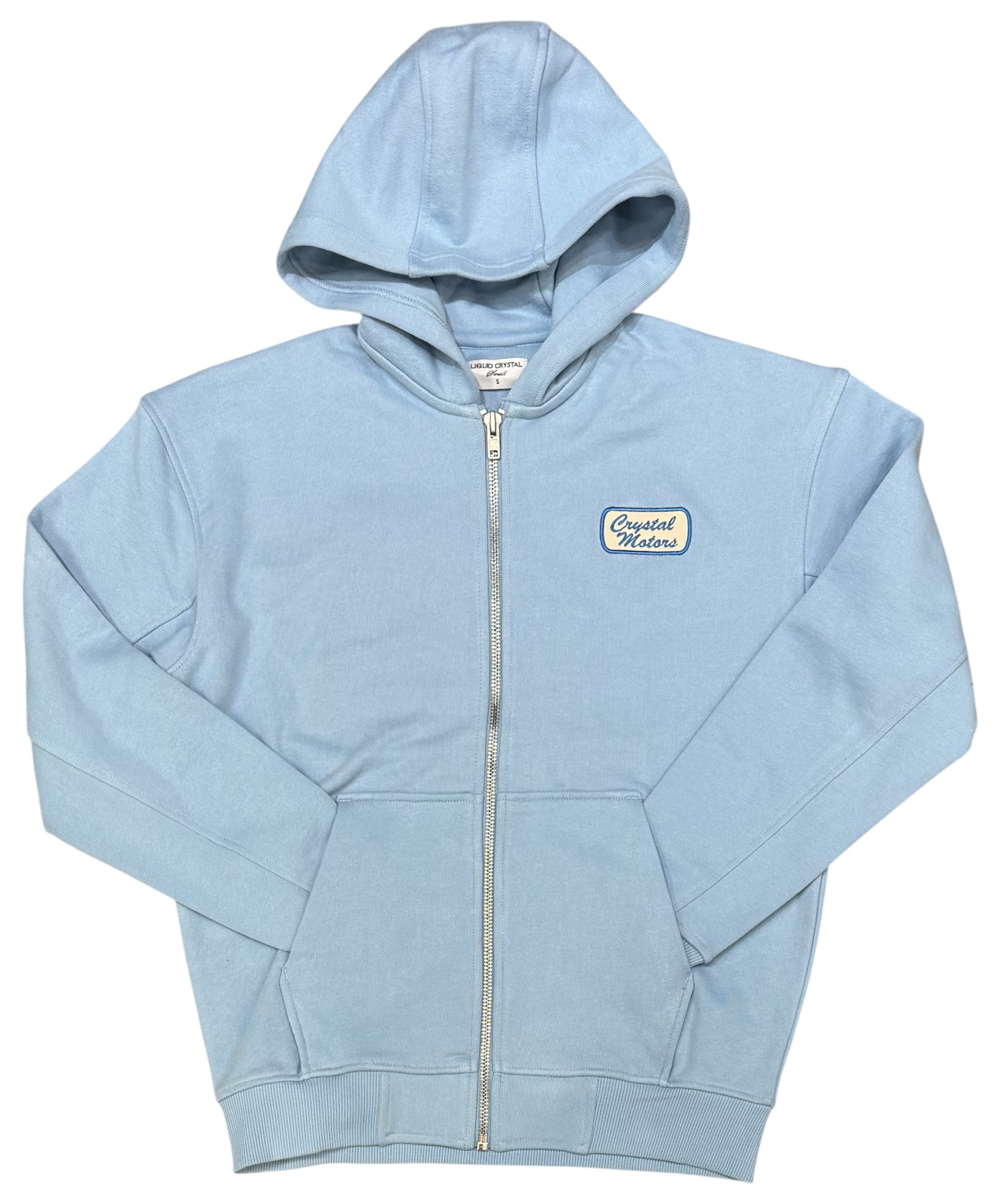 Liquid Crystal - Liquid Motors Service Zip Up Hoodie - Baby Blue