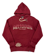 Denim City - Meltdown On Sunset Stone Hoodie - Burgundy