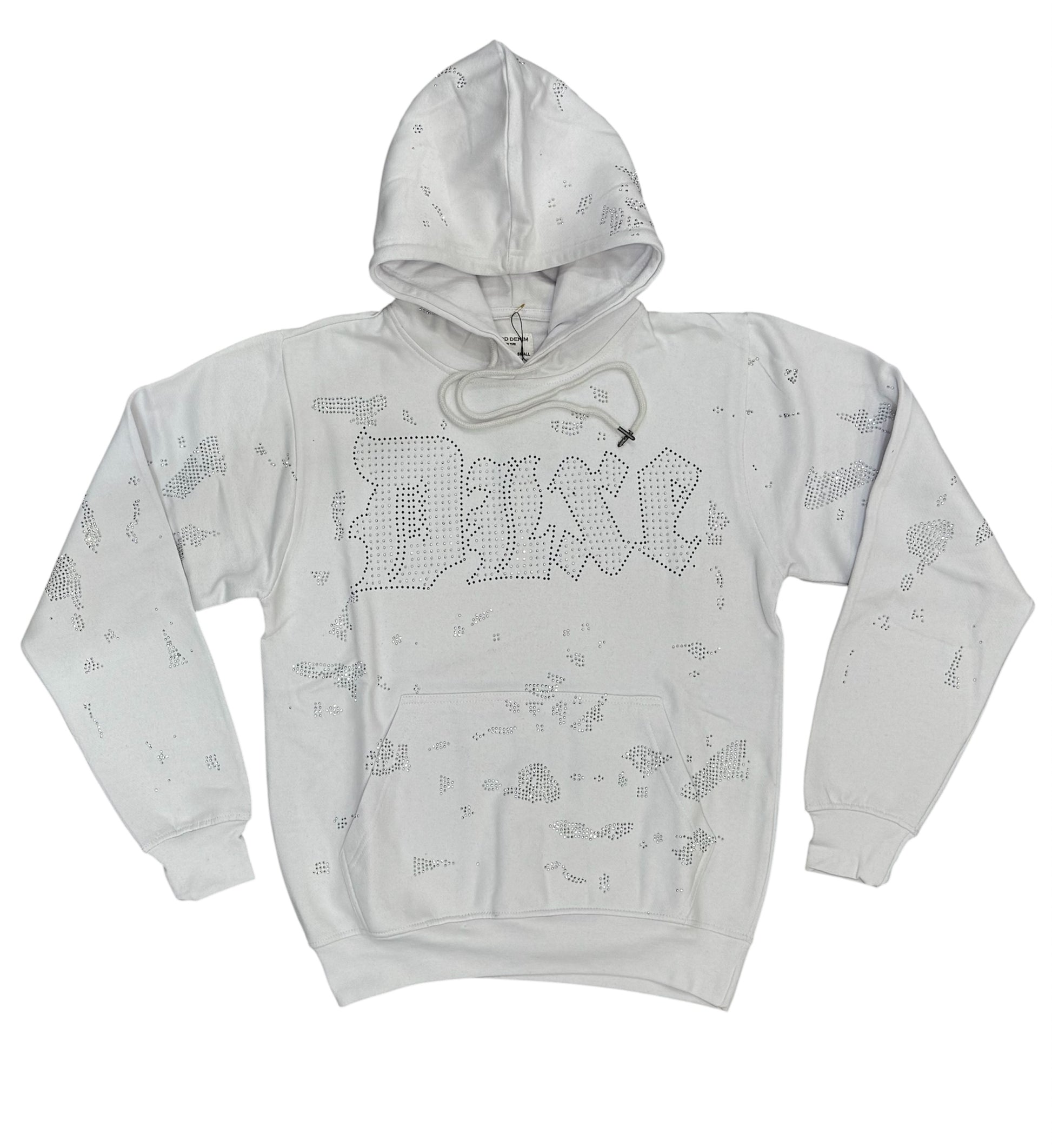 Fwrd Denim - Men Crystalizes Hoodie - White FWRD